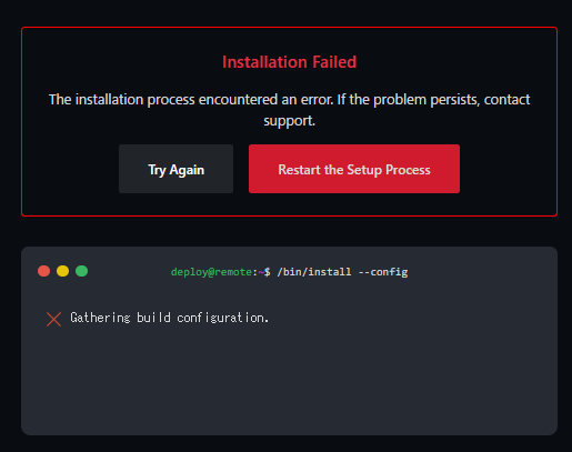 Build failed